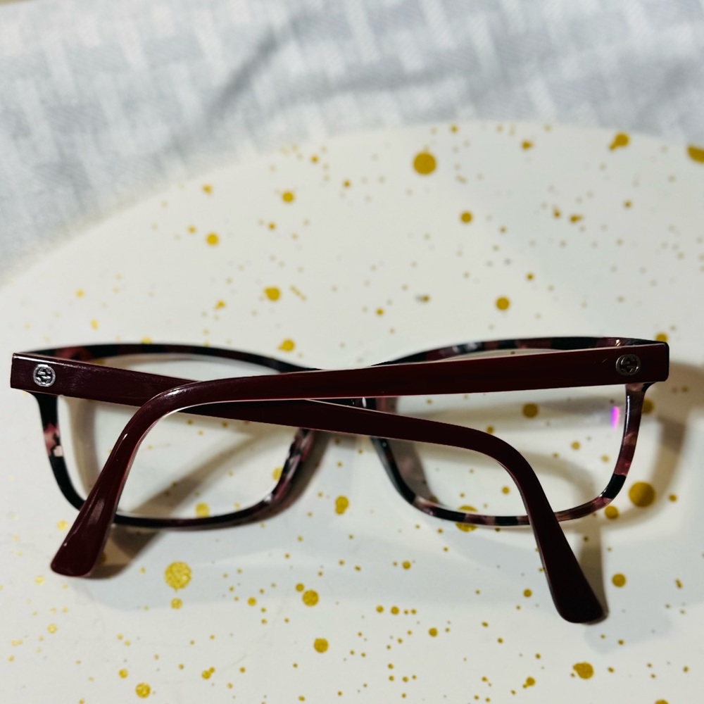Gucci glasses eyeglasses designer luxury fashion authentic brown red gg logo - Picture 8 of 13